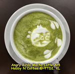Angry Bird Maccha Latte (Latte Art Malaysia)